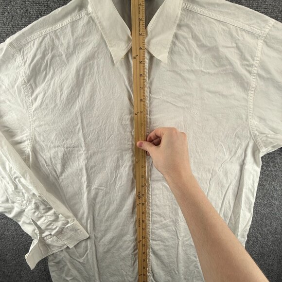 Versace Classic V2 Men Button Up Shirt White Long Sleeve Woven Cotton Designer - Picture 11 of 16